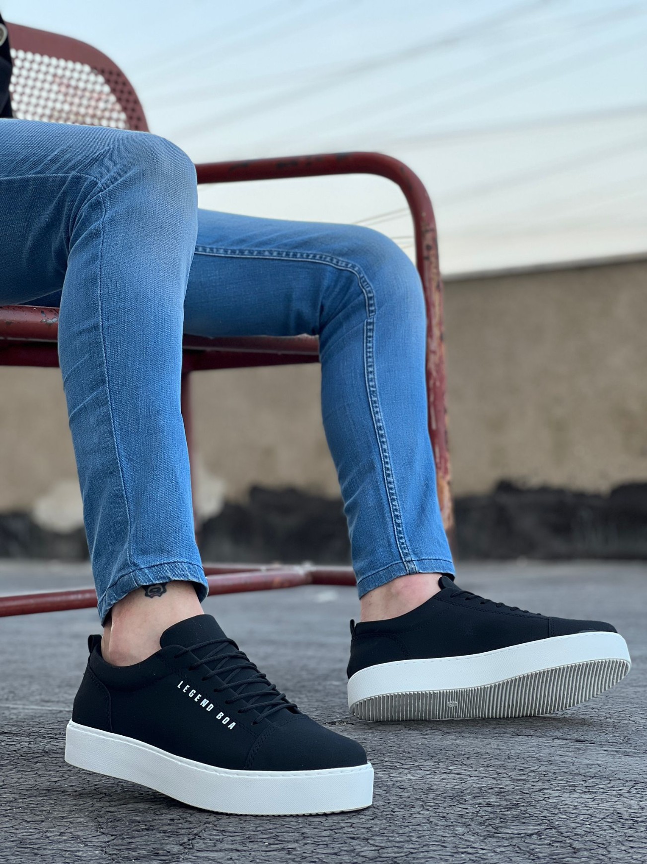 BA0104 Bağcıklı  Nubuk Siyah Spor Klasik Erkek Ayakkabı